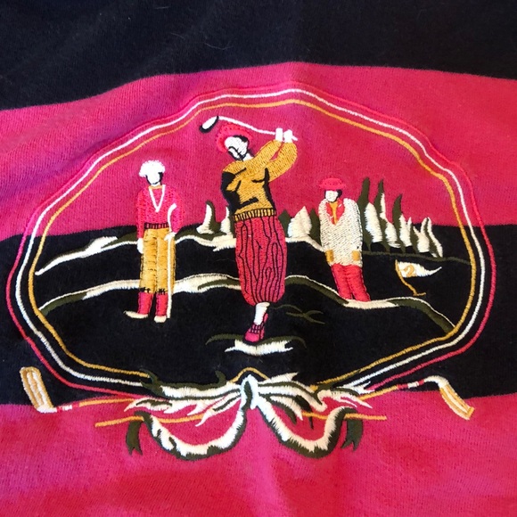 VINTAGE Izod Club embroidered turtleneck sweater - Picture 2 of 4